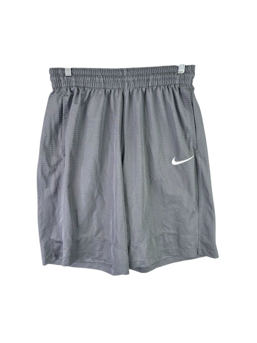Mens Nike Gray Fastbreak Basketball Shorts Drawstring 11.5" Inseam Polyester L
